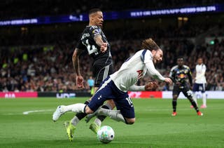James Maddison appealed for a penalty but it was deemed Lukas Nmecha 'played the ball'